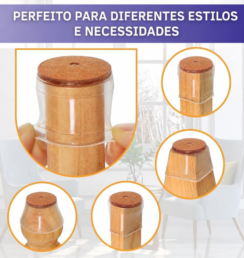 شفاف صداگیر پایه صندلی و میز نمد دار Silicone